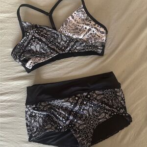 Victoria's Secret Black and White Paisley Bikini